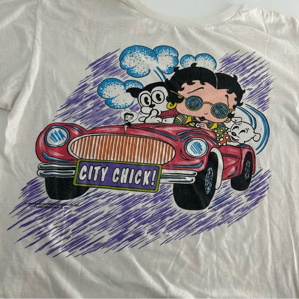 Vintage Betty Boop Shirt Men's Large White 1999 90s Big City Vintage Betty Boop Shirt Men's Large White 1999 90s Big City