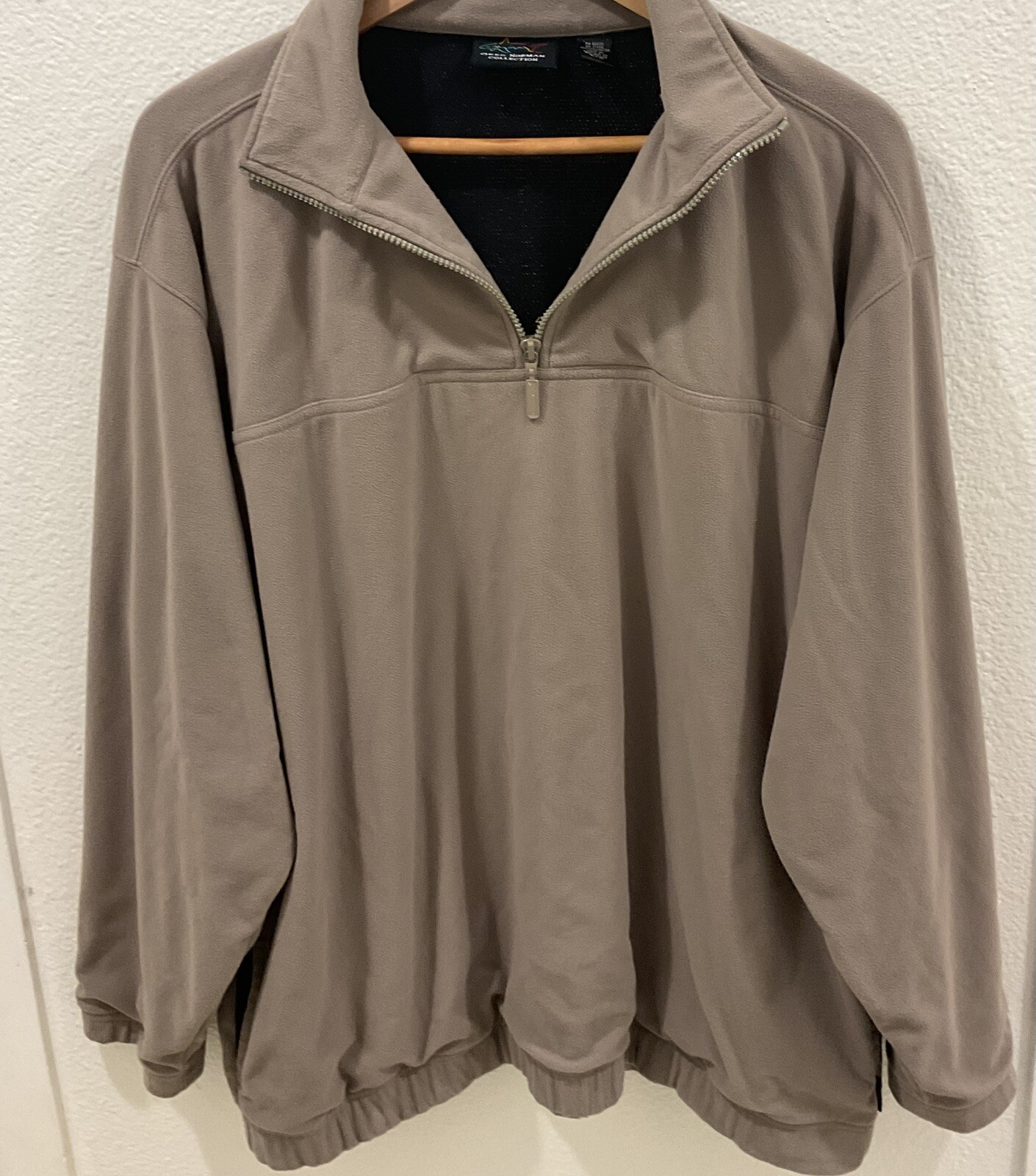 Greg Norman Collection Mens Jacket 1/4 Zip Pullover Beige LG