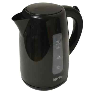Igenix Litre Jug Kettle Cordless Black (3kW jug kettle with rapid boil)
