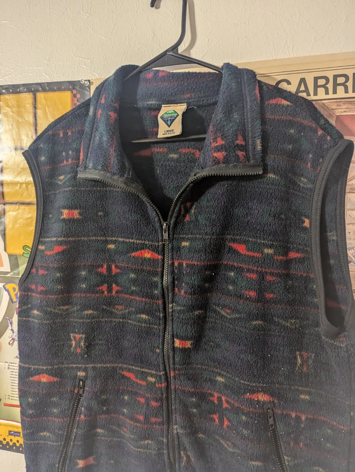 复古抽象 Timberline Colorado 背心男式大号美国制造 — 第 2/4 张图片