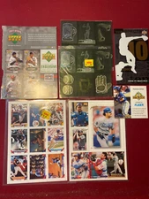 Lot of 9 Baseball Uncut Sheets / Sell Sheets / Promos w/ Mantle