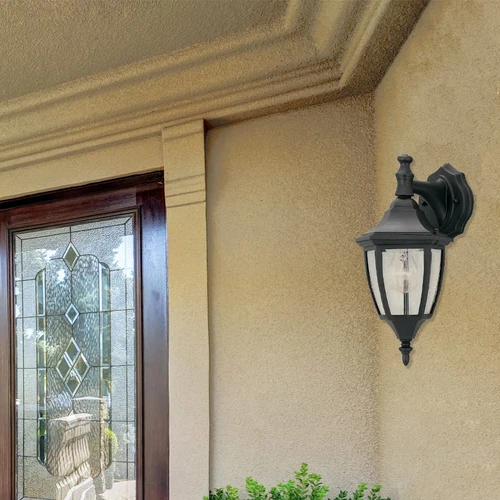 Designers Fountain 2461-BK Today's Home Outdoor Wall Lantern Sconce, 14.25in ... - Picture 2 of 8