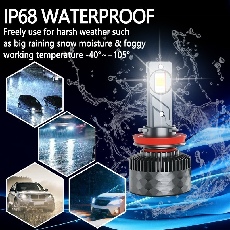 H7 Led Headlight Bulb replacement kit Lifetime guarantee 6000k Ice