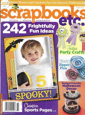Scrapbooks Etc Magazine Halloween Decor Projects Festive Party Crafts Zipper