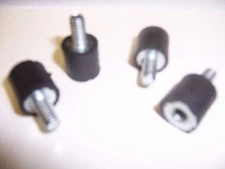 4 Male Female Rubber Isolator Mounts 1/4-20 5/8" x 5/8"