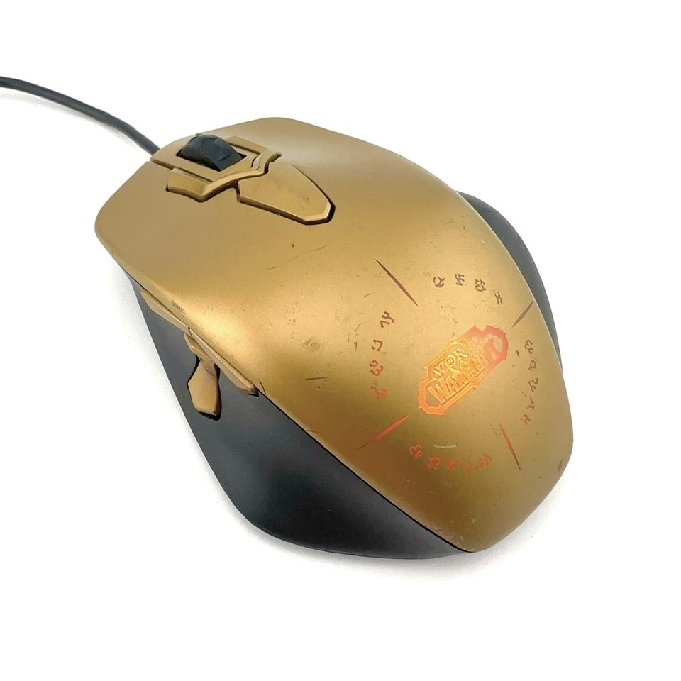 Legendary Computer Mouse WOW Legendary Gold Edition MMO Gaming Mouse Steel Series World Of ...
