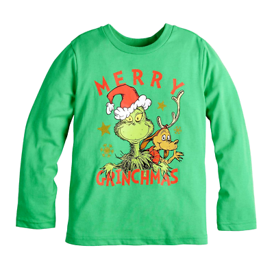 T-shirt Grinch Garçon Dr. Seuss - Taille 10 Ans - Vert - Noël - Excellent état