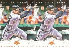 2 CARD BASEBALL CARD LOT OF DARIEL ALVAREZ 268
