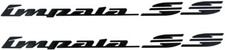 2pcs 94-96 Impala Ss Rear Quarter Panel Emblem Letter Badge Sticker Decal Black