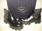 100% AUTHENTIC NEW MEN PRADA MONOLITH BLACK LEATHER CHELSEA BOOTS UK 10/US 11 — photo 6