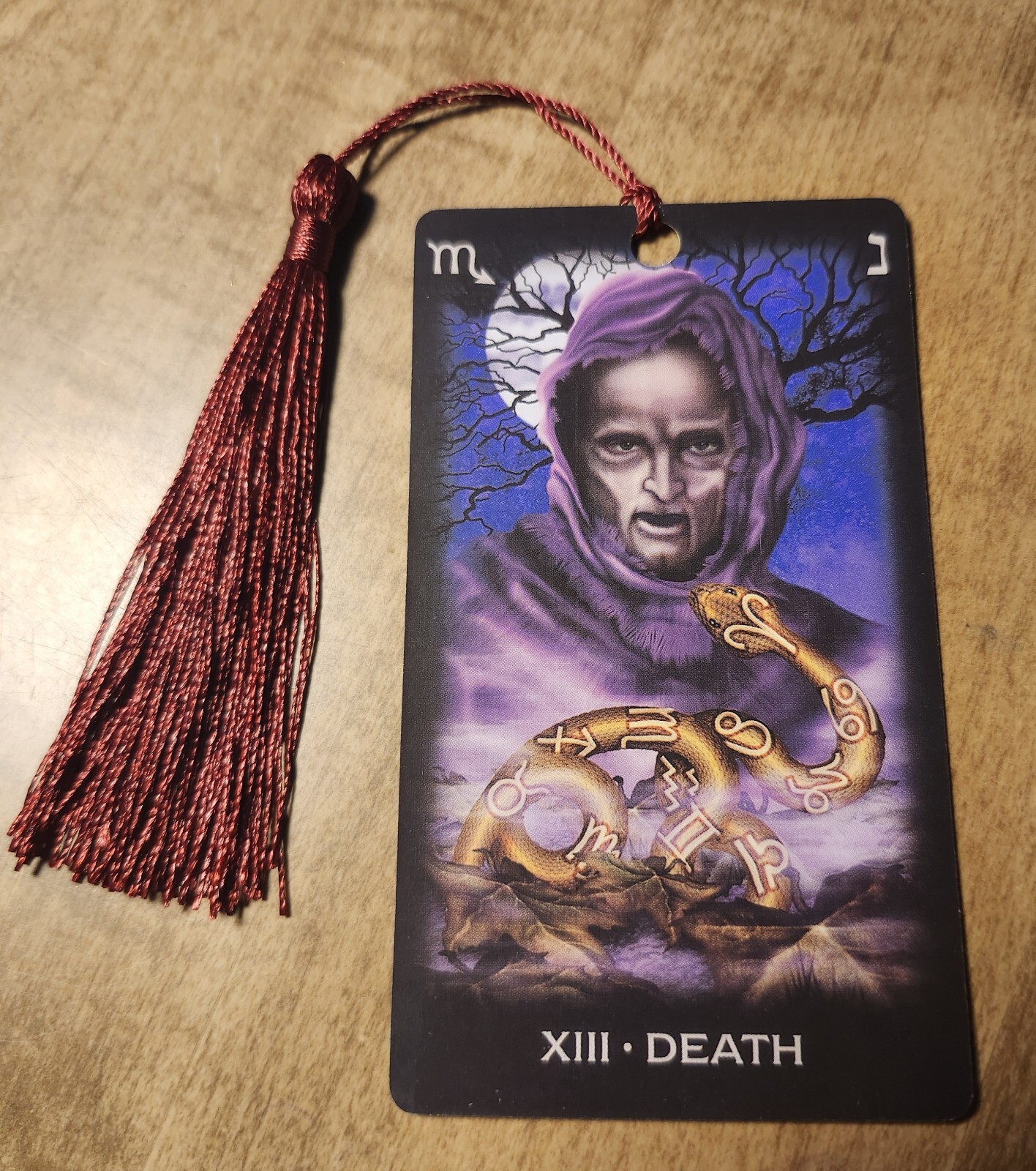 Death- Dream Tarot Bookmark Oracle Card Art Deck Gift Purify&Charged