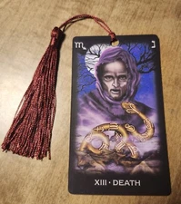 Death- Dream Tarot Bookmark Oracle Card Art Deck Gift Purify&Charged