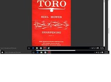 Toro lawn reel mower blade sharpening manual on USB Flash Drive
