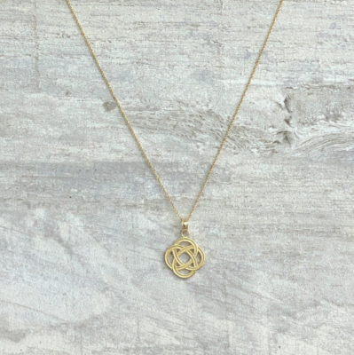 Beautiful 10k Gold Celtic Trinity Knot Pendant Necklace – Handmade In USA - View #5