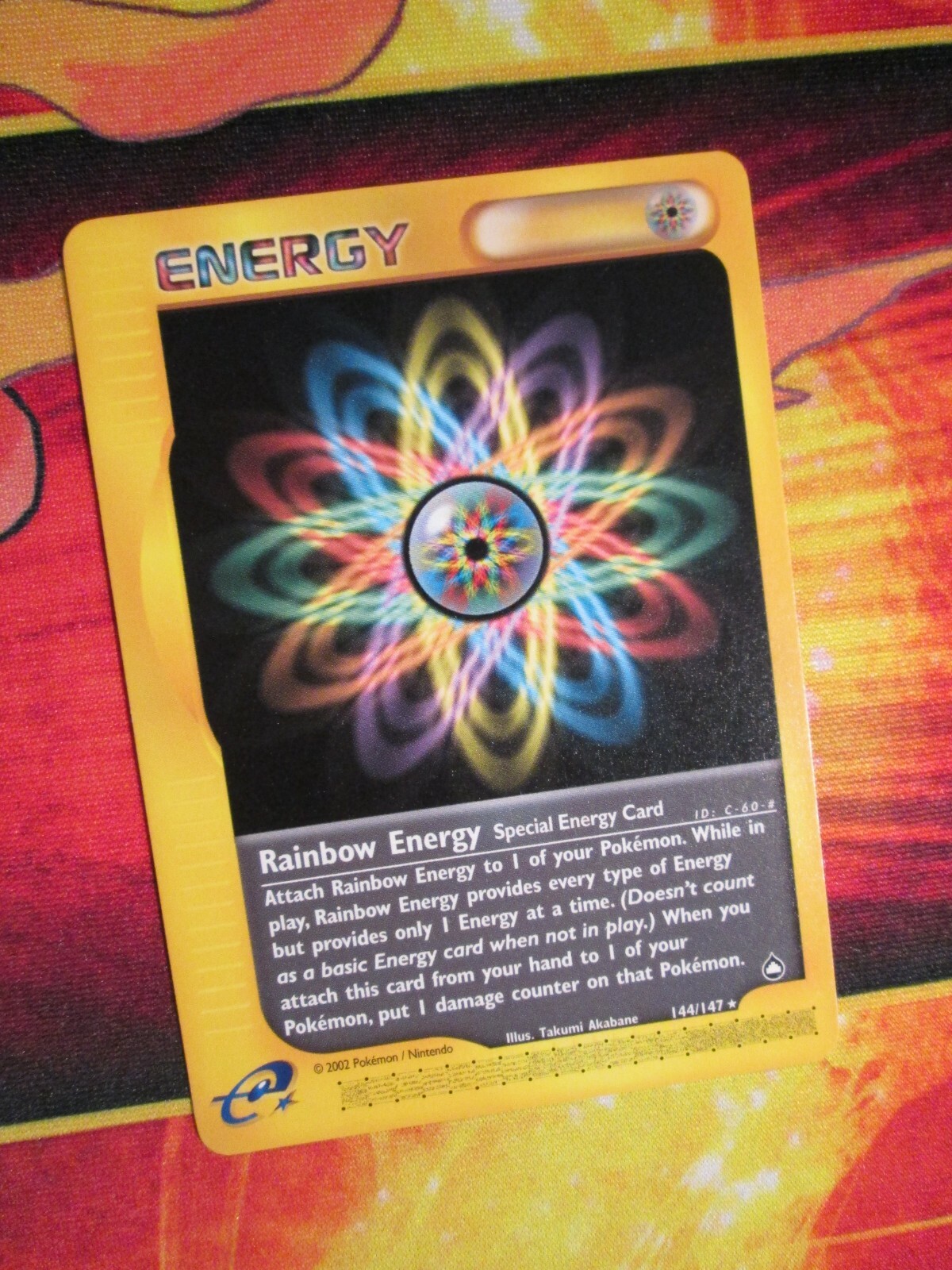 PL (E-Reader) Pokemon RAINBOW ENERGY Card AQUAPOLIS Set 144/147 Rare PLAYED  | eBay