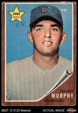 1962 Topps #119 Danny Murphy Normal Tint Cubs COMMON VARIATION 1 - POOR