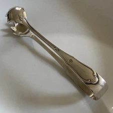 Art Krupp Berndorf Antique Silver Plated Small Sugar Tongs 11cm German 