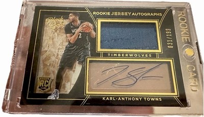Panini 2015-16 Black Gold RJA Karl-Anthony Towns Auto Mem RC #1 /199
