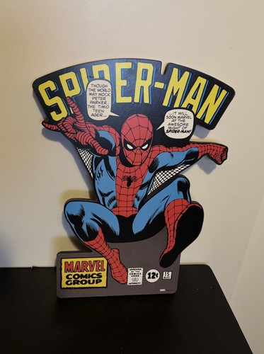 Marvel Comics Open Road Spiderman Retro Wood Art Wall Decor Sign
