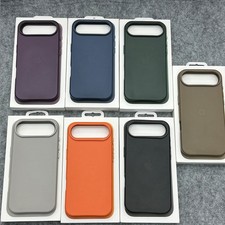 Genuine Leather Phone Case Back Cover with Logo Magsafe For Apple iPhone 17 Air