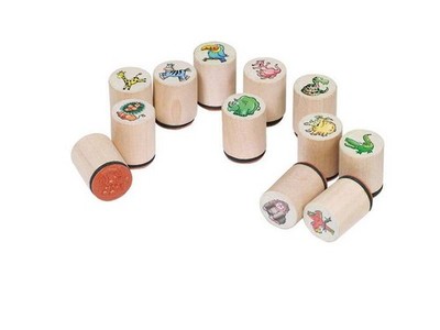 goki Stempel Wilde Tiere Holz