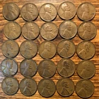 25 Lincoln Wheat Cents Woody Collection Half Roll Improper Alloy Error Penny Lot