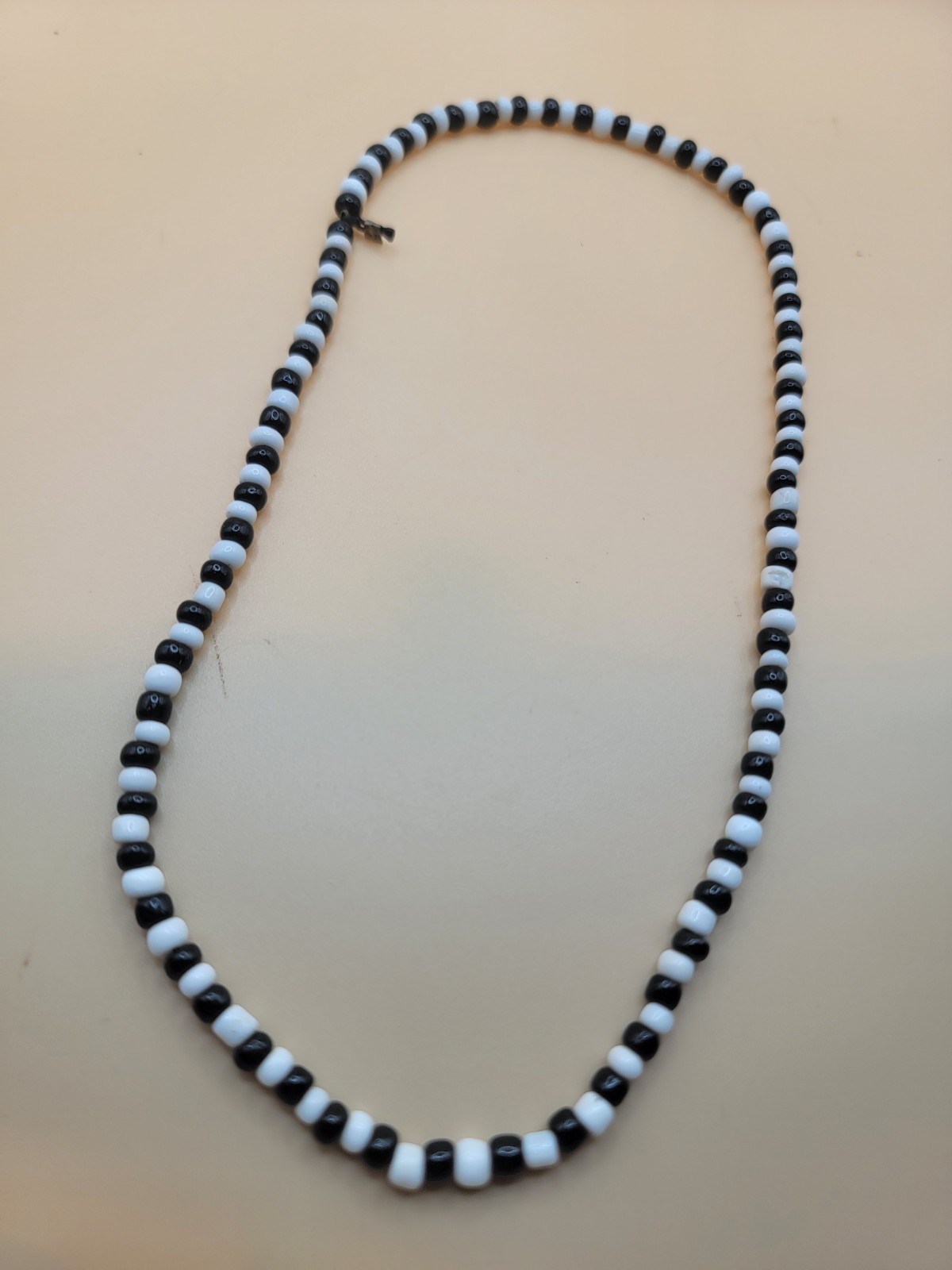 Handmade Multi Color Black And White Necklace Beaded