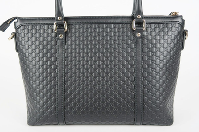 GUCCI Micro Guccissima Tote Bag Shoulder Bag 449656 Leather Black
