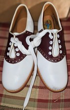 New Deadstock POLLS Parrot 1960s/70s Saddle Shoes. Girls 2.5 HALLOWEEN Sock Hop
