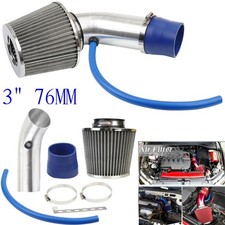 Universal 3'' 76mm Rot Sportluftfilter KFZ Auto Air Intake Kit Sport Luftfilter