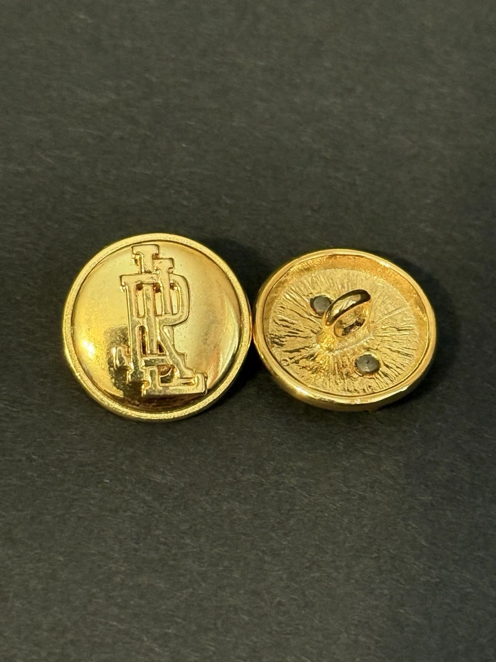 10- RALPH LAUREN LLR RELIEF LETTERS REPLACEMENT BUTTONS MINT CONDITION 10 PCS - Image 3 of 3