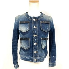 Dsquared2 Denim Jacket Blue Size 38 Collarless Used Age 14