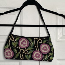 New Coast Handbags Flower Beaded Purse Event Gala Hoco Feminine