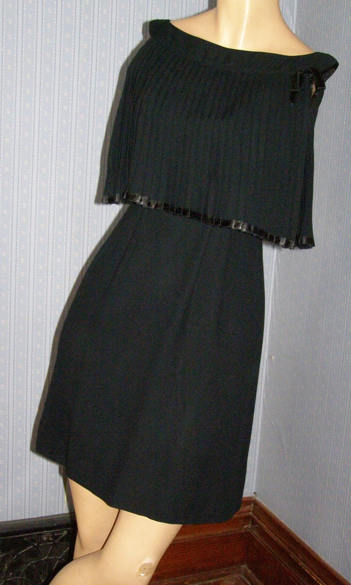 70 inch black dresser 1960s Little Black Mini Dress – Ada's Attic Vintage main image 0