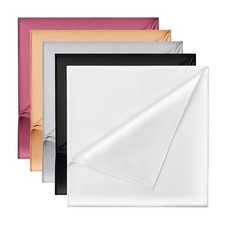Satin Pocket Square for Men, Vegan Silk Suit Handkerchief 5 Piece Set - Multi...