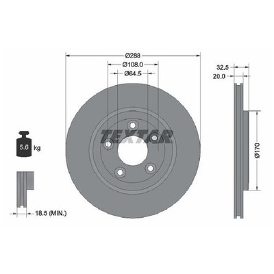 2x Bremsscheibe hinten für Lincoln LS id00050