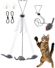 Paws Power Self Play Hanging Door Cat Mouse Toy - 1 Pack, Extended Package