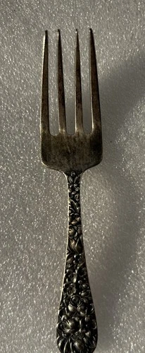 Sterling Silver Baby Fork Stieff Rose Collection By Kirk Stieff  Rare