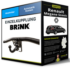 Abnehmbare Anhängerkupplung für RENAULT Megane Scenic 08- III Typ JZ0/1_ Brink
