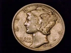 1935-P Mercury Dime, Extra Fine Grade.