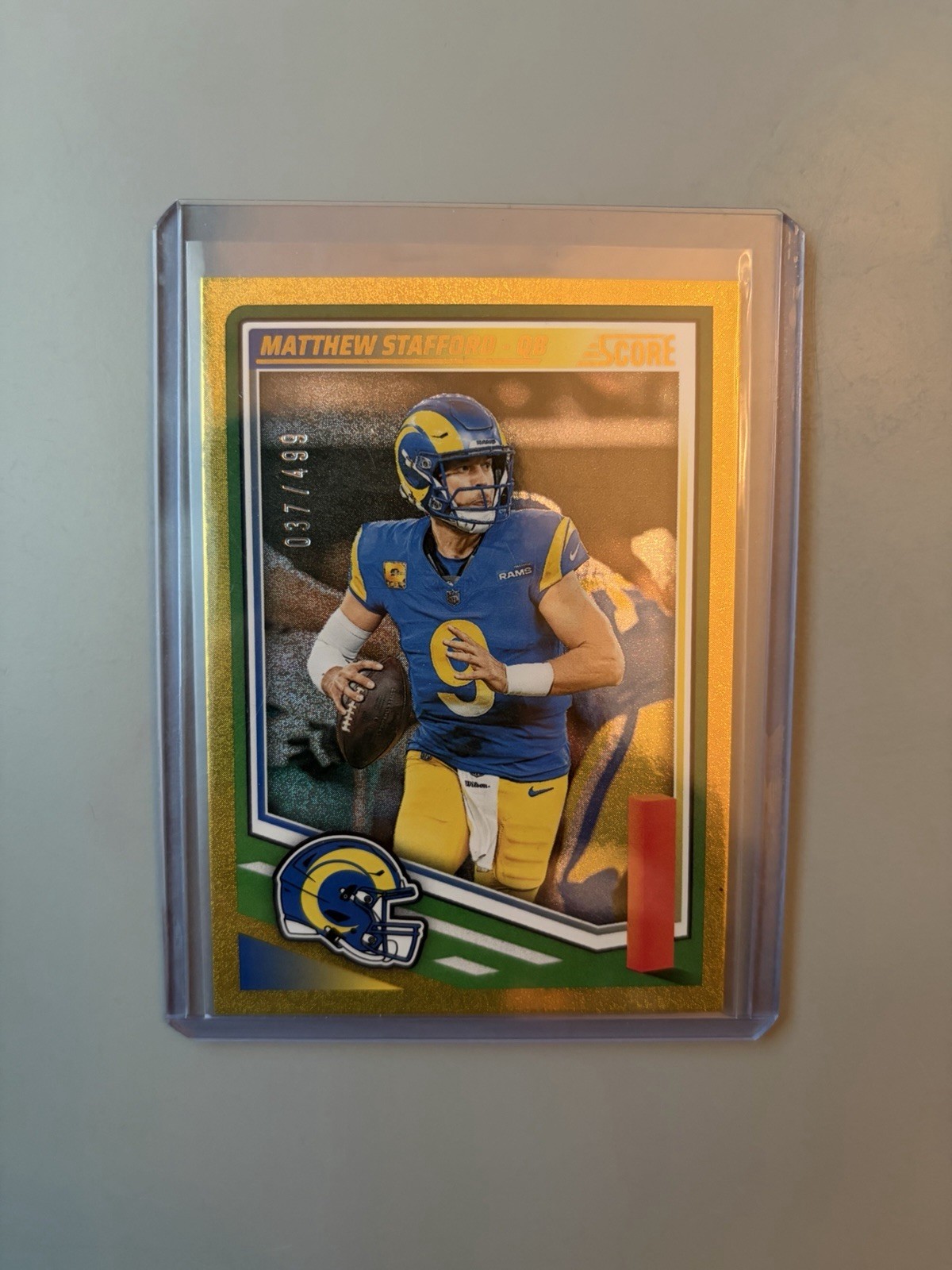 2025 Score - Matthew Stafford #196 Gold 37/499 LA Rams QB