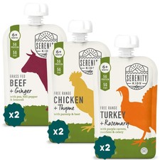 Organic Baby Food Pouches, 5g Protein, 3.5 Oz, 6 Pack