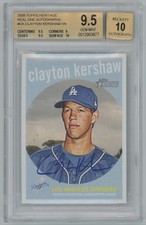 2008 Topps Heritage Real One Clayton Kershaw RC Auto BGS 9.5 10 Rookie Autograph