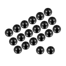 20pcs Through-Hole Beads 10mm OD x 6mm Hole Stainless Steel Ball Black