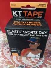 KT Tape Cotton Elastic Kinesiology Athletic Tape 20 Count 10  Precut Strips