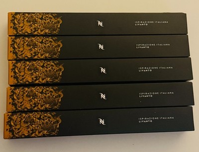 Nespresso Original Livanto Coffee Ispirazione Italiana 5 Sleeve 50 Capsules New