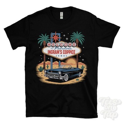 INGRAM'S COPPICE LAS VEGAS ZEICHEN PARODIE LUSTIGES T-SHIRT ansty wiltshire england