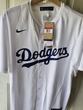 Los Angeles Dodgers White Alternate Blank Nike Limited Player Jersey LARGE NWT 