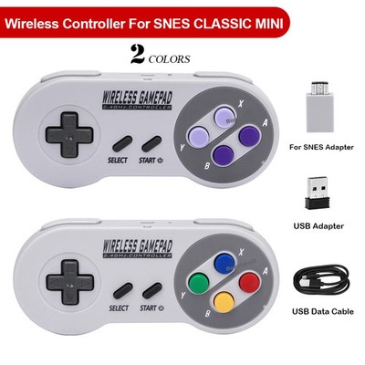 Wireless 2,4 G Controller für SNES PC Switch Joypad Joystick Gamepad 2 Empfänger