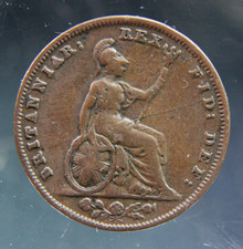 Great Britain, Farthing, 1831 copper coin, William IV